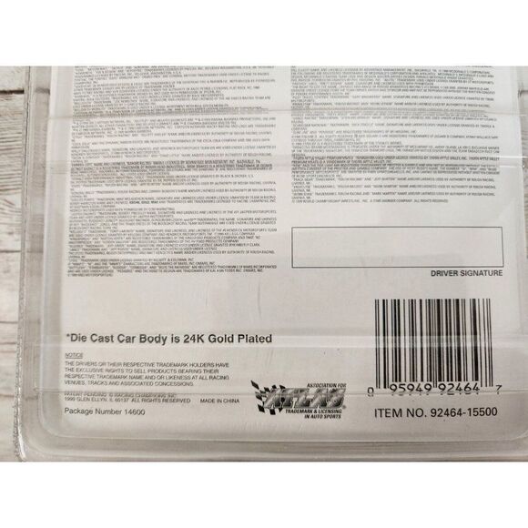 NASCAR 1999 Monte Carlo #55 RC 24K Gold Series Ltd Edition RUSTY WALLACE - Picture 8 of 8